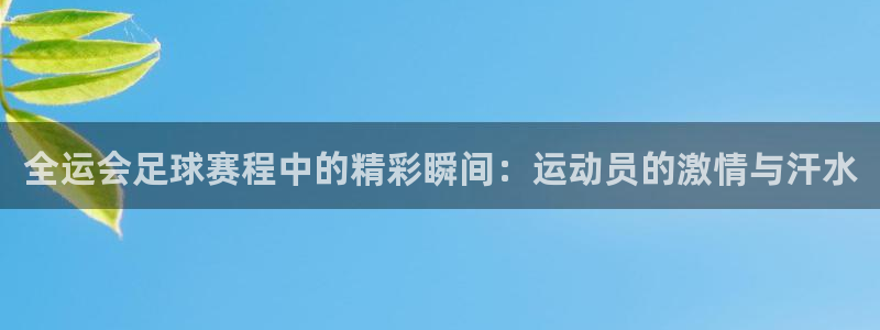 九游体育网页版：全运会足球赛程中的精彩瞬间：运动员的激情与汗