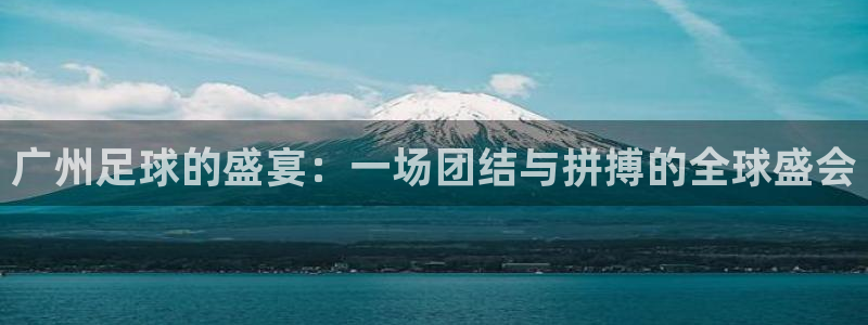 九游体育娱乐：广州足球的盛宴：一场团结与拼搏的全球盛会